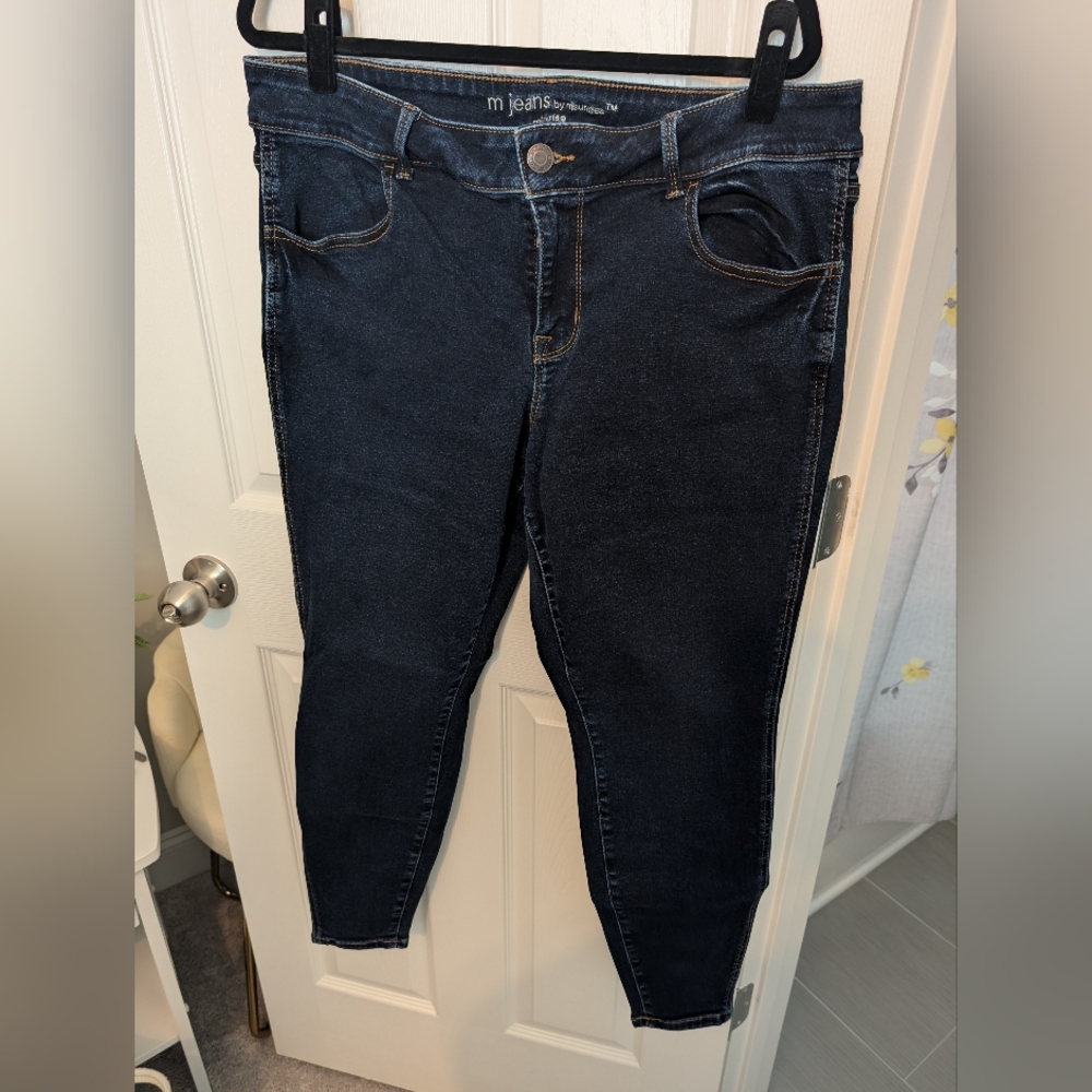 Maurice's Mid-Rise Women's Dark Blue Skinny Jeans